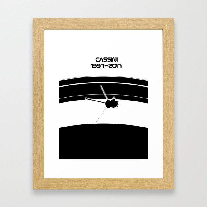 Cassini Grand Finale Framed Art Print