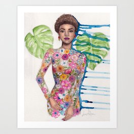 The Blooming Dress Art Print