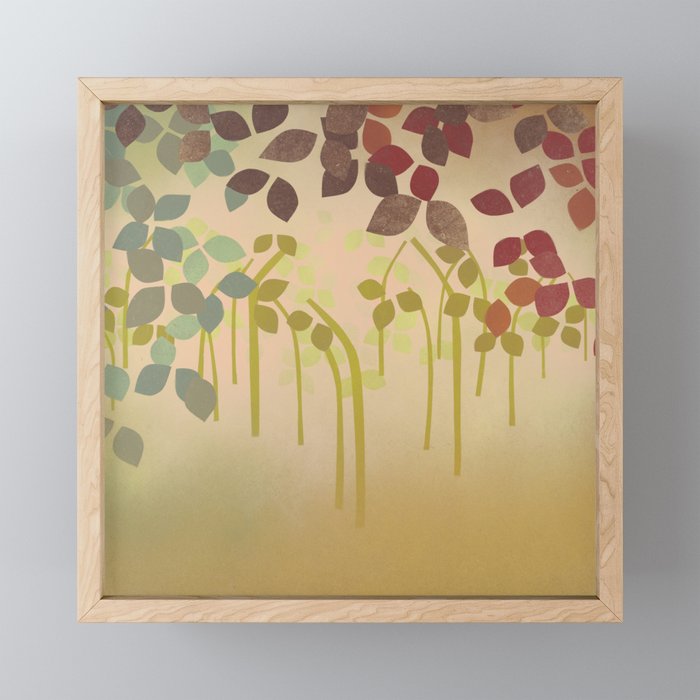 olive trunks Framed Mini Art Print