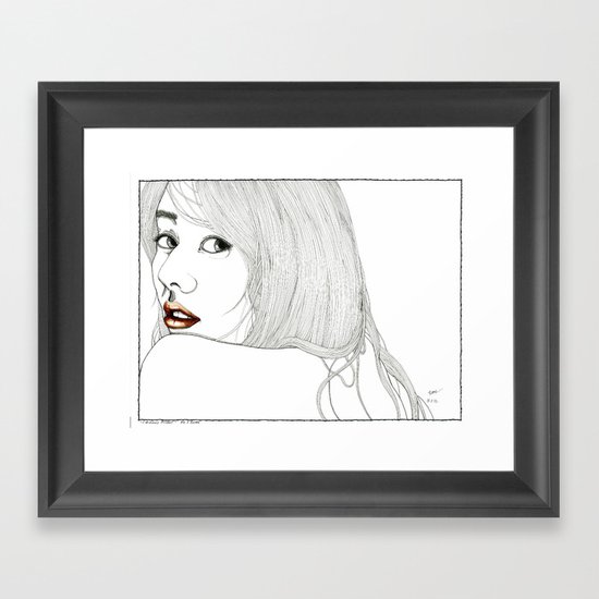 Curiously distant Framed Art Print