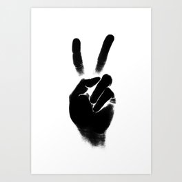 Peace — portrait and white Art Print
