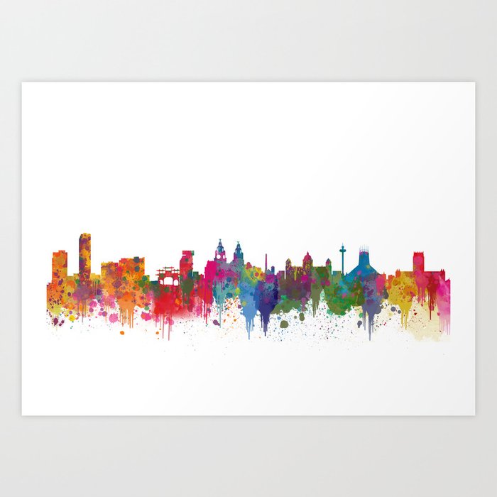 Get Waterfront Liverpool City Skyline Background