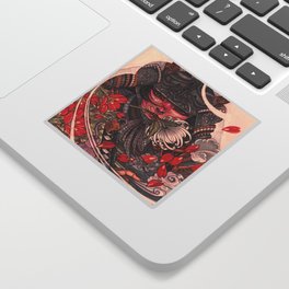 Female Samurai Warrior Sticker