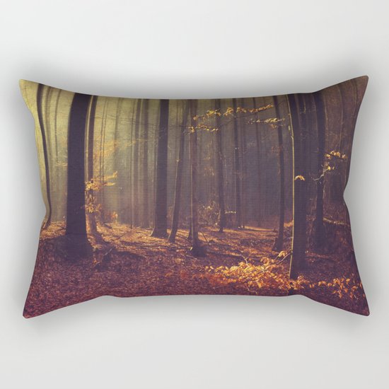 Light Hunters - Abstract orest in Sunlight Rectangular Pillow
