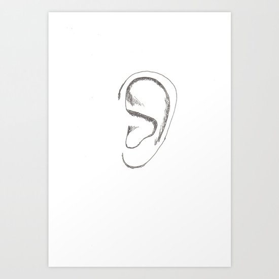 an earful Art Print