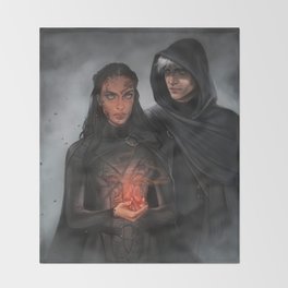 Vala & Xavyn by Gabriella Bujdoso - Fallen Flame book series  Throw Blanket