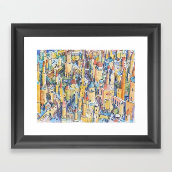 Citta' di fantasia Framed Art Print