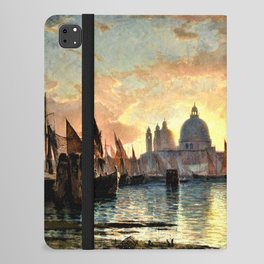 Modified Remastered Historical painting Santa Maria della Salute, Sunset by William Stanley Haseltine iPad Folio Case