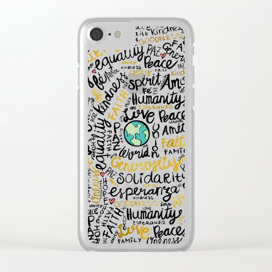 Positive Messages Clear iPhone Case