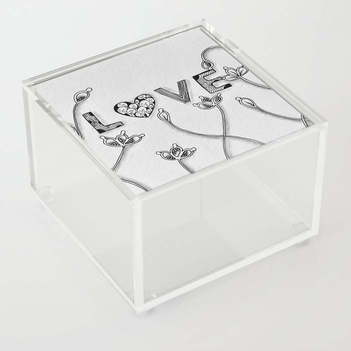 Botanical Love small font Acrylic Box