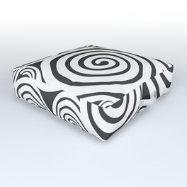 abstract swirls repetitive patterns Outdoor Floor Cushion