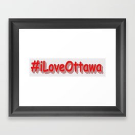 "#iLoveOttawa" Cute Design. Buy Now Framed Art Print