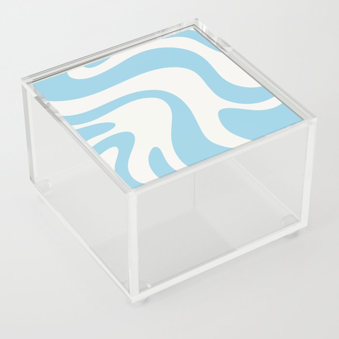 Atmospheric Waves - blue  Acrylic Box