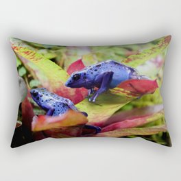 Blue Poison Dart Frogs (Dendrobates Azureus) Rectangular Pillow