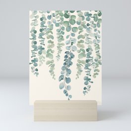 Watercolor Eucalyptus Leaves Mini Art Print