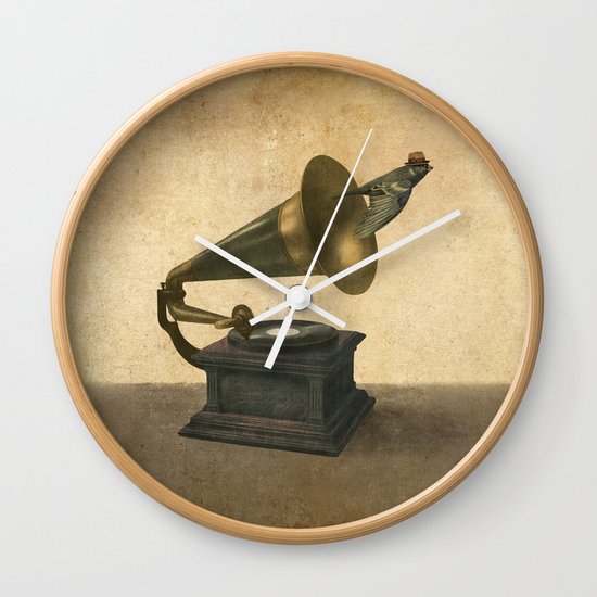 Vintage Songbird Wall Clock