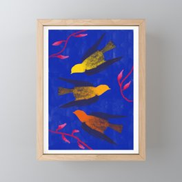 Pop birds Framed Mini Art Print