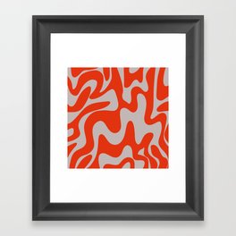 27 Abstract Liquid Swirly Shapes 220725 Valourine Digital Design Framed Art Print