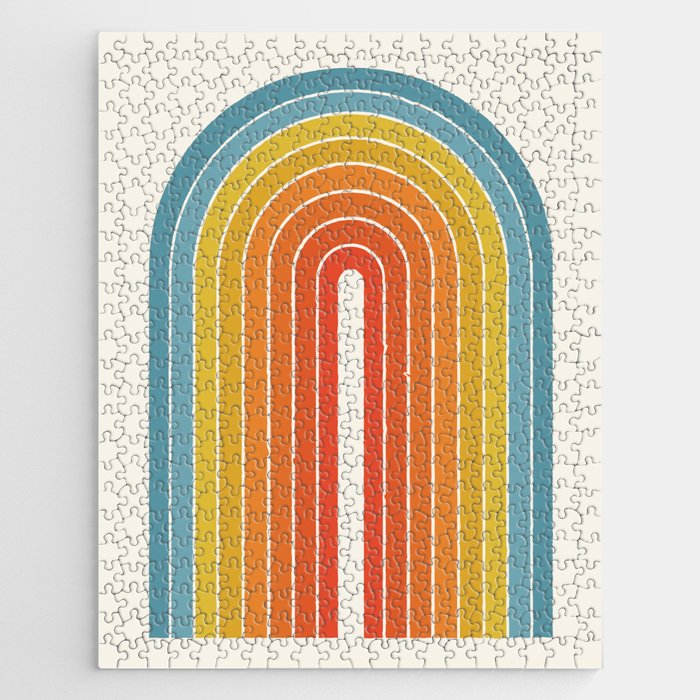 Gradient Arch X Bright Rainbow Mid Century Modern Rainbow