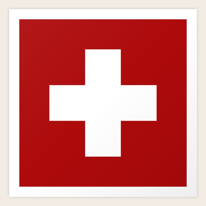 Swiss Cross Art Print by colorandpatterns Society6