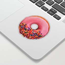 Funny Pattern With Juicy And Tasty Donut Sticker