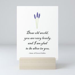 Anne of Green Gables Book Quotes - LM Montgomery Mini Art Print