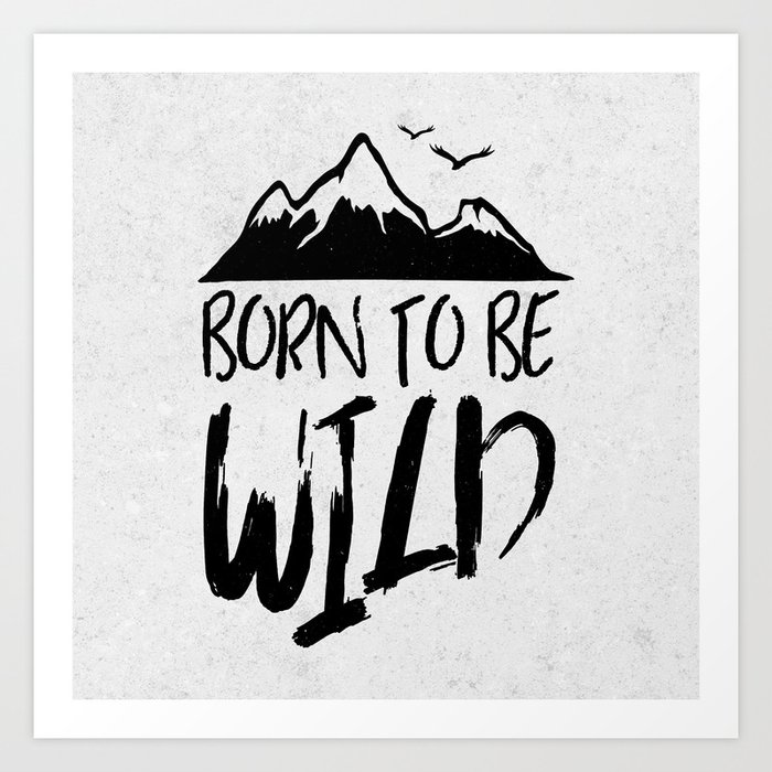 Born To Be Wild Print Rainbow Canvas Art Wall Kids Nursery Art Prints Nursery Prints