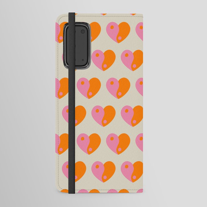 Retro Yin Yang Hearts Pattern (xii 2021) Android Wallet Case