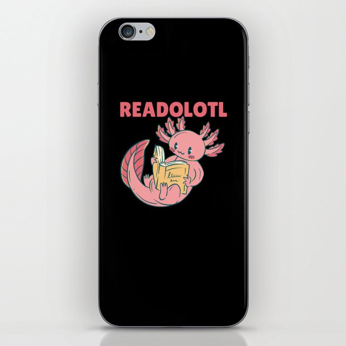 Readolotl An Axolotl That Reads Many Books iPhone Skin