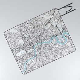 London City Map of England - Circle Picnic Blanket