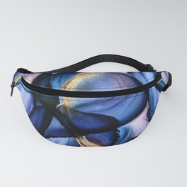 Mesmerize - Indigo, Cerulean, and Pale Pink Abstract Fanny Pack
