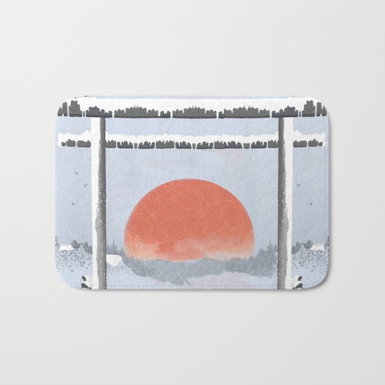 Sundown on the reserve Bath Mat