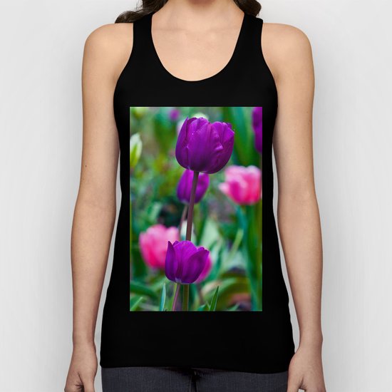 Colorful Tulips Unisex Tank Top