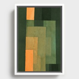 Paul Klee "Tower in Orange and Green 1922" Framed Canvas