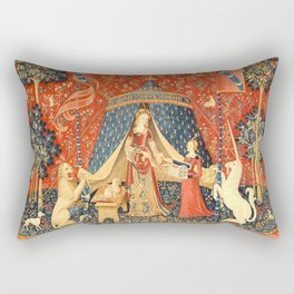 Lady and The Unicorn Medieval Tapestry Rectangular Pillow