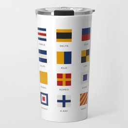 International Maritime Signal Flags Alphabet Travel Mug