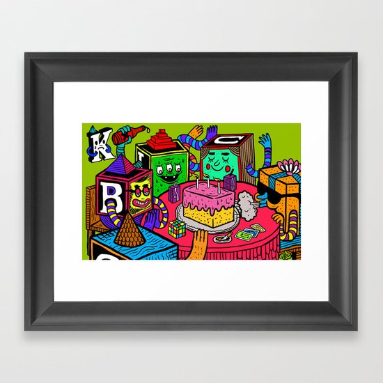 "Block Party" by Steven Fiche Framed Art Print