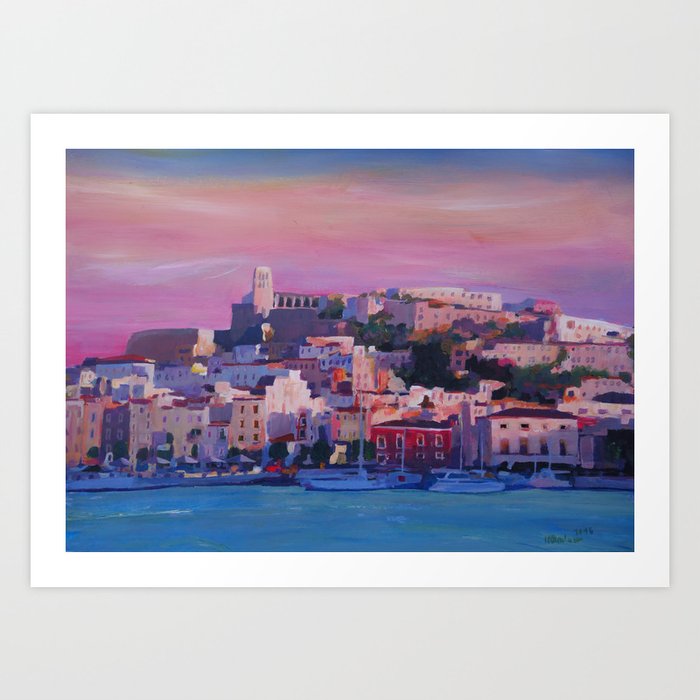 Ibiza Eivissa Old Town and Harbour Pearl of the Mediterranean Art Print