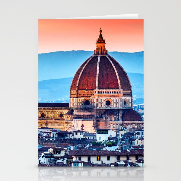 Florence twilight in Tuscany Stationery Cards