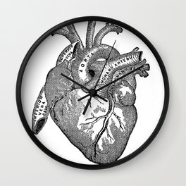 Vintage Anatomy Heart Wall Clock