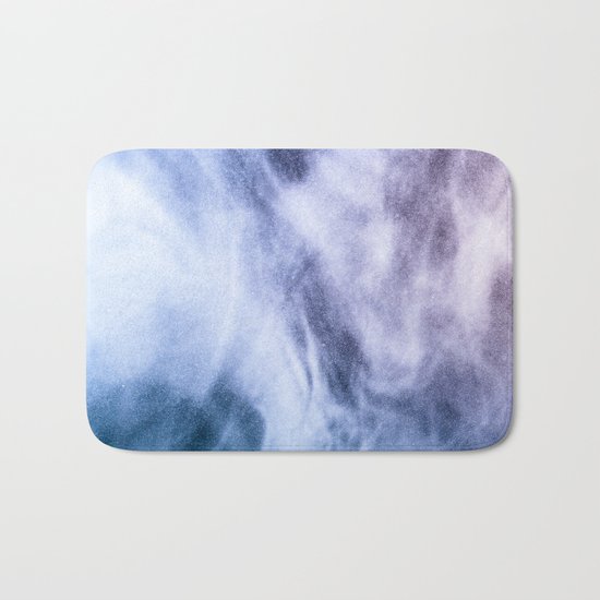 Blue and purple abstract heavenly clouds Bath Mat