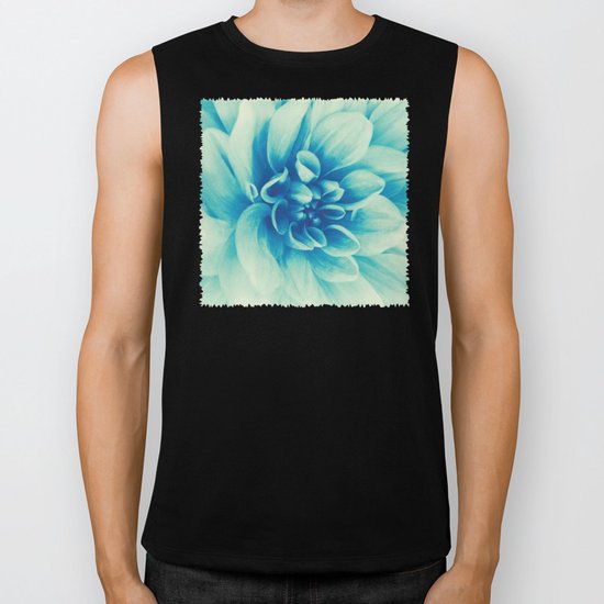 Blue Beauty (Spring Blooming Dahlia) Biker Tank