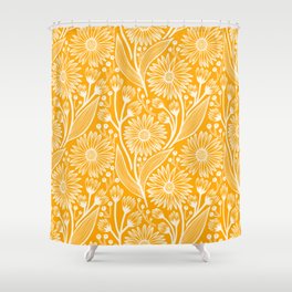 Saffron Coneflowers Shower Curtain