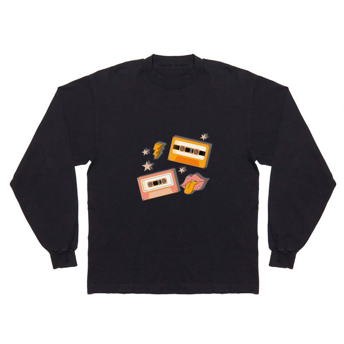y2k- mixtape love orange Long Sleeve T Shirt