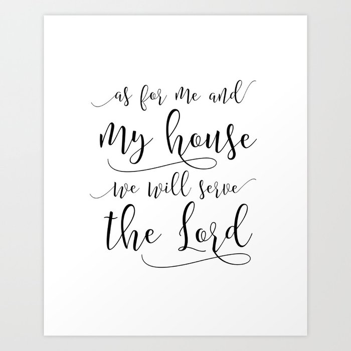 As For Me And My House We Will Serve The Lord Printable Joshua