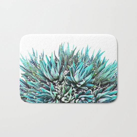 Cactus Crown 1. Blue & Green #decor #buyart Bath Mat