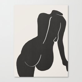Nude in yellow black var Canvas Print