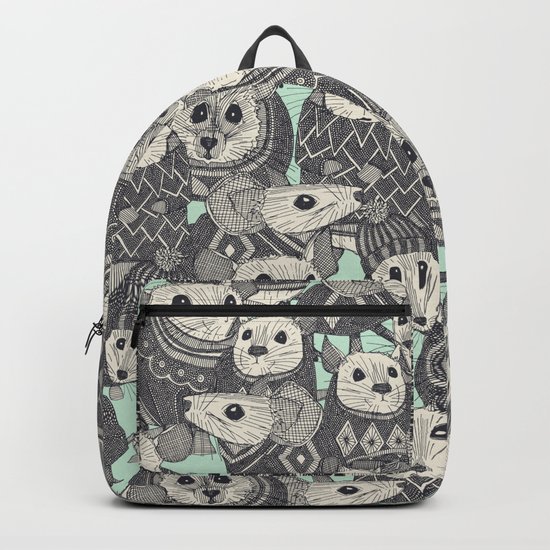 sweater mice mint Backpack