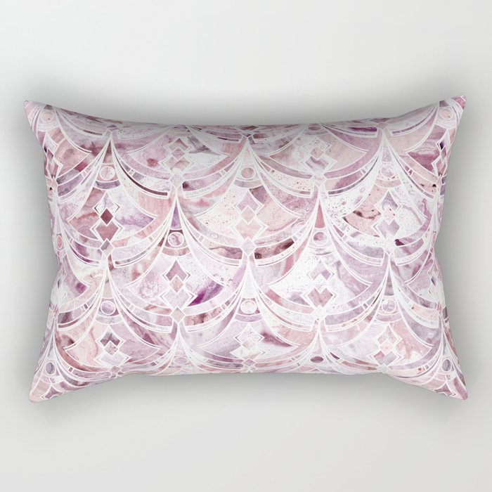 Berry Frosting Art Deco Pattern  Rectangular Pillow
