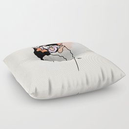 Brave and Strong Feminist Icon portrait Floor Pillow